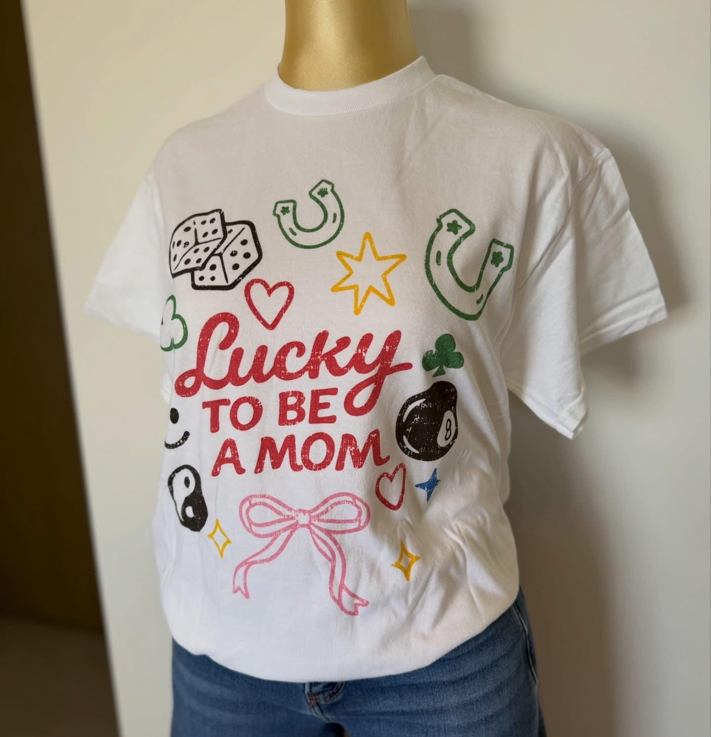 Camiseta Lucky to be a mom